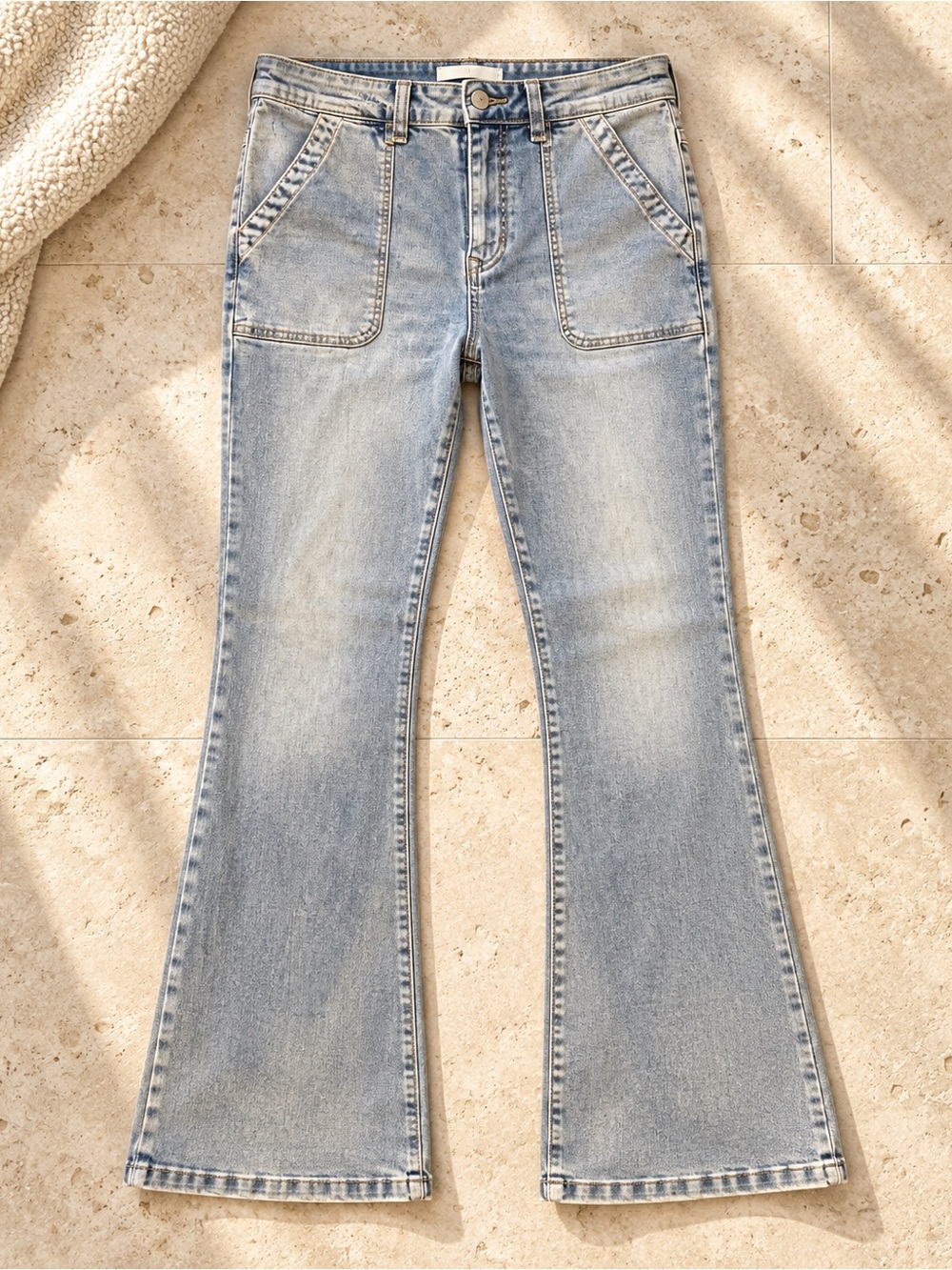 Knox Rose Light Wash Flare Jeans
